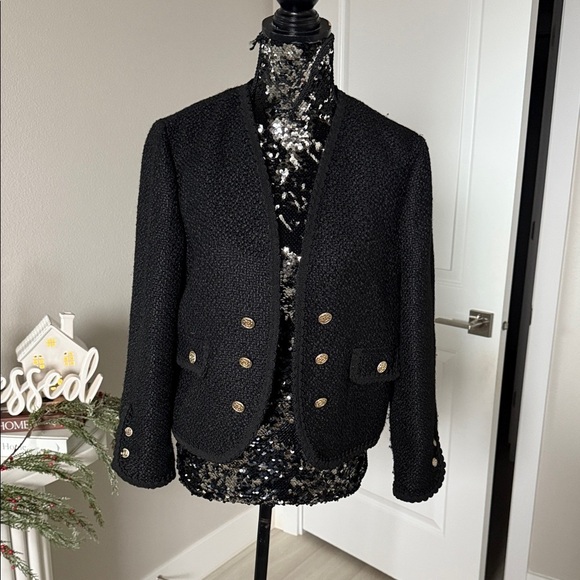 Zara Jackets & Blazers - Zara Black Blazer with Gold Buttons